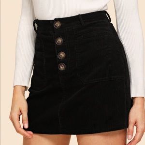 Corduroy Button down skirt